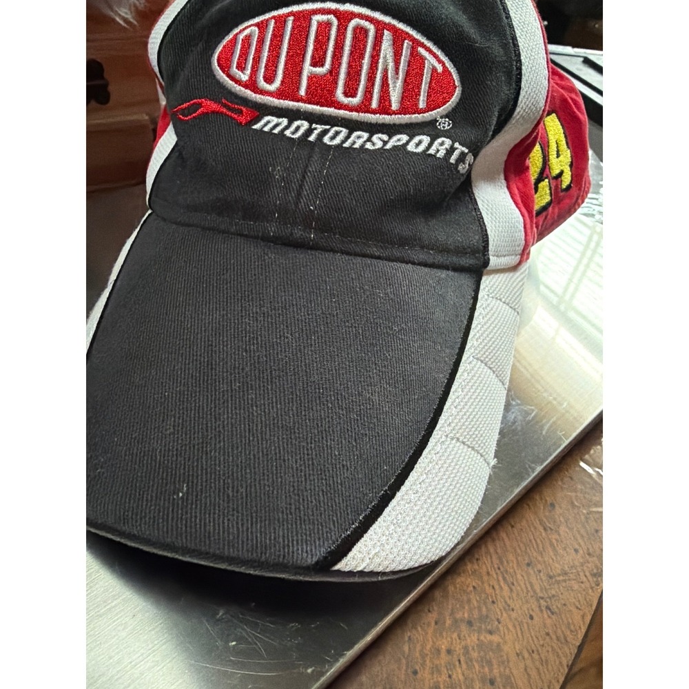 Jeff Gordon 24 DuPont Motorsports NASCAR Hat Red Black VF Imagewear Vintage Cap